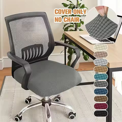 1PC Corn Fleece Stretch Office Bedroom Computer Chair Seat Cover Office Chair Surface Protection Cov