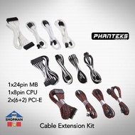Phanteks Extension Flex Sleeve Cable Kit 24pin 8pin Pci-e White Black Red