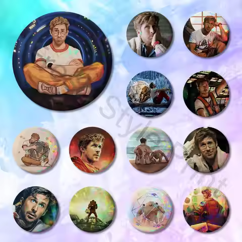 Ryan Gosling P-Project Hail M-Mary Custom Badges 75mm 44mm 25mm Brooch Backpack Hat Enamel Pins Acce