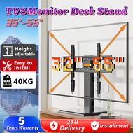 TV Stand TV Backet TV 55 inch TV Table Stand Tempered Glass Base TV Stand Monitor Stand No Punching 
