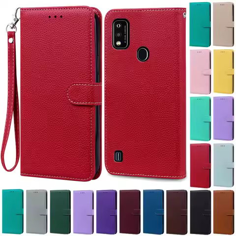 A51 Case For ZTE Blade A51 Case Soft Silicone Leather Flip Wallet Case For ZTE Blade A51 Case Back C