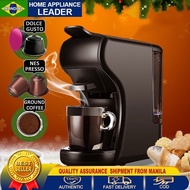 3-in-1 Espresso Coffee Maker for Capsule/Ground Coffee, Nespresso/Dolce Gusto Coffee Machine