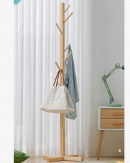 Stand Hanger Kayu COATRACK Gantungan berdiri Jaket Baju Topi Tas  Stand Hanger