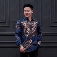 KEMEJA Azriel Batik Men's Premium Long Sleeve Shirt Size M L XL XXL