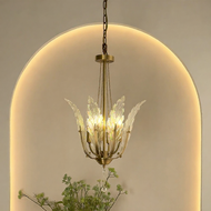 KELUO | American Luxe All-brass Chandelier Living Room