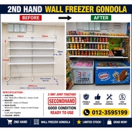 2nd Hand /Used/Wall Freezer Gondola 240cm (L) x 210cm (H) x 66cm (D) | Rack tepi Gondola Freezer Ter