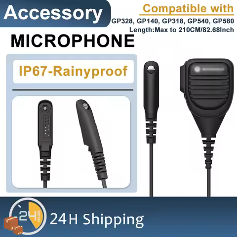 PMMN4021A Handheld PTT Speaker Microphone Compatible with Motorola GP328 GP338 GP340 GP360 GP680 Ptx