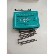 CHW 3 inch X 12 Wood Screw / Wood Screw 3" x 12 1 Box Box/