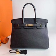 Hermes Birkin30 Black Togo GHW Stamp D