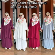 SET SKIRT P2 | BLOUSE LABUH | BLOUSE BUTANG | LONG BLOUSE | BLOUSE MUSLIMAH | BLAUS LABUH