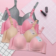 2Rows4 Hooks Front Closure Push Up Cotton Thin Sponge Cup B/C Size#36-44 Gather Brassiere Breathable