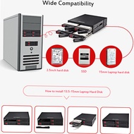 nearbeauty OImaster 4 Bays 2.5’’ SATA HDD SSD Hard Drive Mobile Rack Backplane with Key Lock Locker 