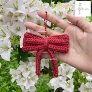 [A04] LilacLoka Crochet Ribbon Keychain | Bow Crochet | Amigurumi Crochet
