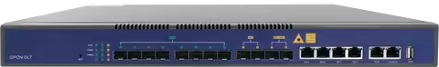 Hot SaleV1600G1 Layer3 GPON OLT 8*GPON,4*GE(RJ45)+2*GE(SFP)+2*10GE(SFP+) 8 Port