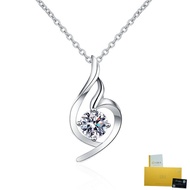 With Gra Certificate- Pt950 Moissanite Pendant Elegant White Diamond Necklace Fine Jewelry