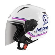ASTONE RST AQ11 White Purple Removable Washable Inner Sunglasses Design Ventilation System 3/4 Cover