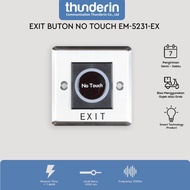 EXIT BUTTON NO TOUCH STAINLESS