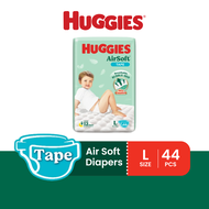HUGGIES Breathable Air Soft Diapers - Tape (NB68s / S58s / M52s / L44s / XL38s)