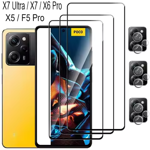 6.67'' poco f7 ultra glass protector poco x6 pro screen protector for poco x5 x7 pro pelicula poko x