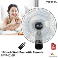 Mistral 16 Inch Wall Fan with Remote Control - MWF4035R ( 2 Years Warranty)