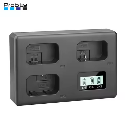 NP-FW50 NPFW50 Battery Charger 3 Slot Charger for Sony Alpha ZV-E10 A6400 A6500 A6300 A6000 A7 A7R A