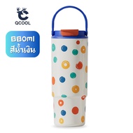 QCOOL 880ml แก้วน้ำ SUS316 เซรามิกฟู้ดเกรด พกพาสะดวก ใช้งานได้ทุกสถานการณ์ แก้วน้ำฝาหมุนกันรั่ว หลอด