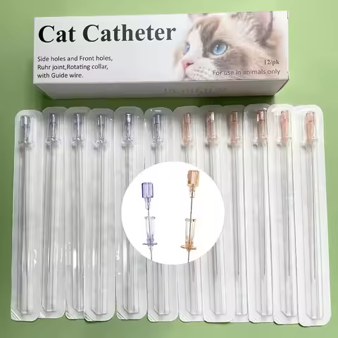 3PCS/10PCS Professional Feline Pet Cat Urinary Catheter Placement for Feline Urethral Obstruction Cl