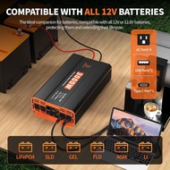 3000 Watt Pure Sine Wave Inverter 12V DC to 220V/120V AC Converter for RV/Truck/Home/Off-Grid Solar 