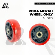 MERAH Red Wheel 4 Inch Wheel Only