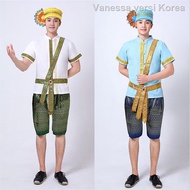 ◊✥₪Sut lelaki dewasa Dai Fotografi tema gaya Thai Pakaian perayaan percikan air Dai kostum perayaan etnik