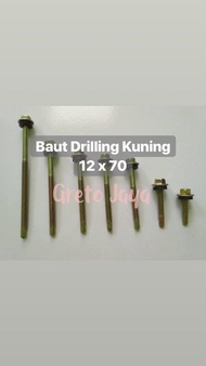 (12x70) Baut Drilling Kuning 7cm Screw SDS Roofing Galvalum 12 x 70