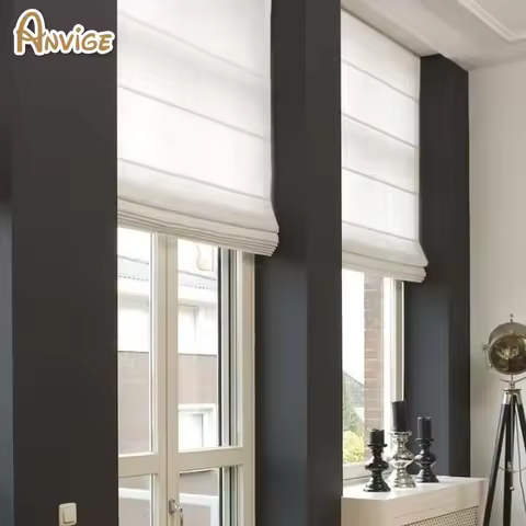 White Color Curtain ,diy Roman Shade, Custom Shades, Roman Shades, Linen Window Blinds, Window Shade