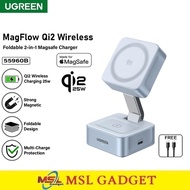 UGREEN 2in1 Magnetic Wireless Charger Magsafe Qi2 25W iPhone Airpods Fast Charging With Stand Holder