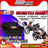 BKP Wave Dash 110/125i Motorcycle Basket Plastic Quality Honda Dash110 V2 V3 V4 Dash125 125fi Bakul PVC Raga Motor besi