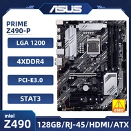 ASUS PRIME Z490-P Motherboard LGA 1200 In Z490 DDR4 128GB PCI-E 3.0 M.2 USB3.2 ATX For 10th /11th Ge