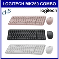 Logitech MK250 250 MK 250 Compact Wireless Combo Keyboard and Mouse Bluetooth Connectivity 1 Year Lo