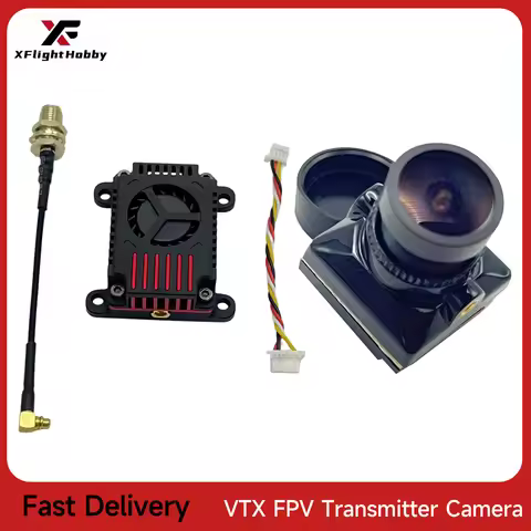 XFlight Hobby Long Range 5.8Ghz 3W FPV Video Transmitter 3000MW 72CH Video AV Analog VTX and 2.1mm 1