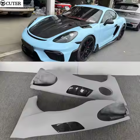 981 718 GT4RS Style Carbon Fiber Frp Front Side Fenders for Porsche Boxster Cayman 718 981 GT4 RS Ca