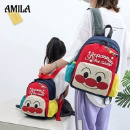 AMILA ยาวกระเป๋านักเรียนเกาหลีสำหรับโรงเรียนประถม,กระเป๋าเดินทางพ่อแม่ลูกกระเป๋าเป้เด็กลายการ์ตูนน่ารัก