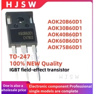 5PCS AOK20B60D1 AOK30B60D1 AOK40B60D1 AOK60B60D1 AOK75B60D1 TO-247 IGBT Transistors