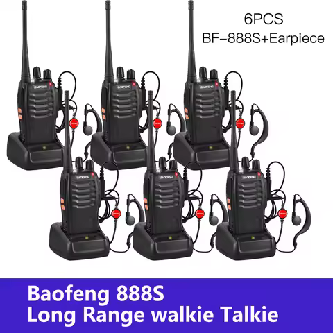 2/4/6pcs Baofeng BF-888S Wholesale Original 3-5km Long Range Walkie Talkie 16CH UHF 400-470MHz USB/E