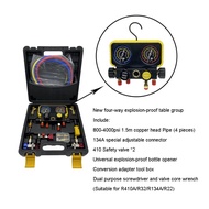 1 Set 4 Way A/C Manifold Gauge Set Fits R134A R410A R32 R22 Refrigerants