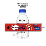 Custom Sticker mineral water (STICKER SAHAJA) | Party Theme Mineral Water Bottle Label 250ml & 500ml