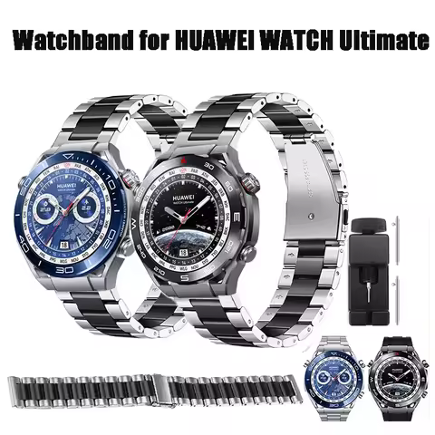 22mm Stainless Steel Watchband for HUAWEI WATCH Ultimate,Strap Metal Bracelet for HUAWEI WATCH Buds 