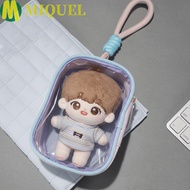 MIQUELZA 10cm Transparent Doll Bag, Display Zipper Doll Storage Bag, Mini Clear Portable PVC Outdoor
