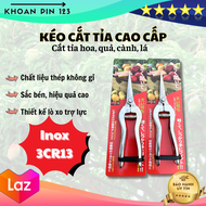 Kéo cắt tỉa mũi nhọn Inox 3CR13 dụng cụ làm vườn cao cấp