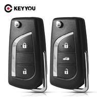 Replacement Folding Flip Remote Key Shell Case Fob 2 Button for Toyota TOY43 Blade free shipping