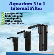 Aquarium Internal Filter 3 in 1 Submersible Oxygen Fish Tank Rain Filter Aquarium Cleaning With Spray