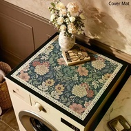 Retro Washing Machine Cover Mat Diatom Mud Absorbent Sunscreen Protective Pad Bedside Table Dustproo