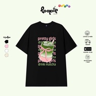 Unisex Loose-Sleeve T-Shirt for Matcha Loopie Club Fans BST53 | Oversize Cotton T-shirt for Men and 